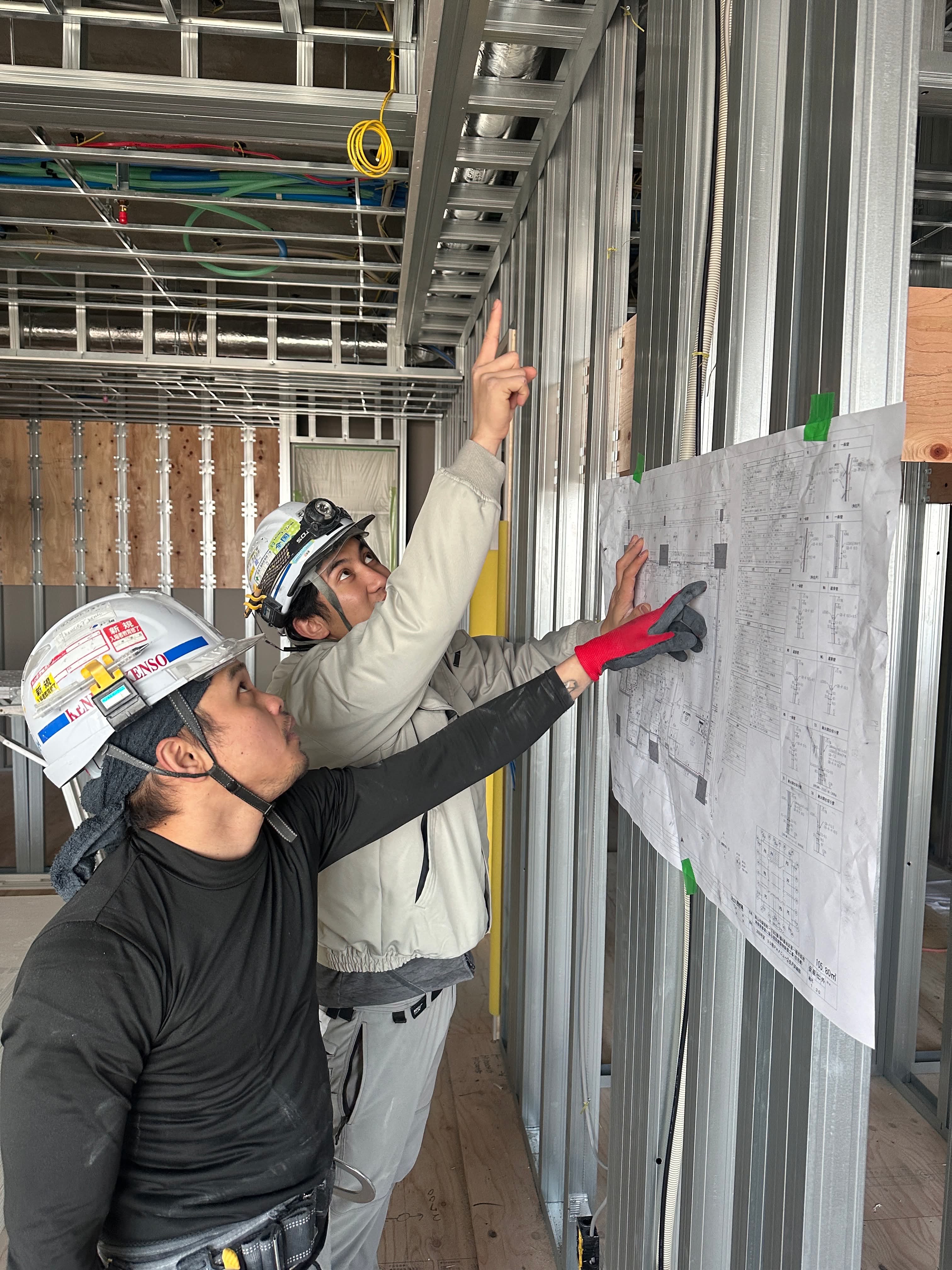 Metal stud framing work